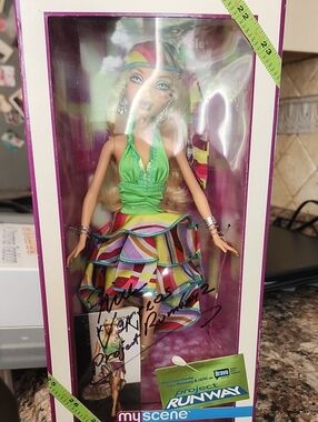 Scene Weaver Green Halter with Rainbow Stripe Ruffle Skirt